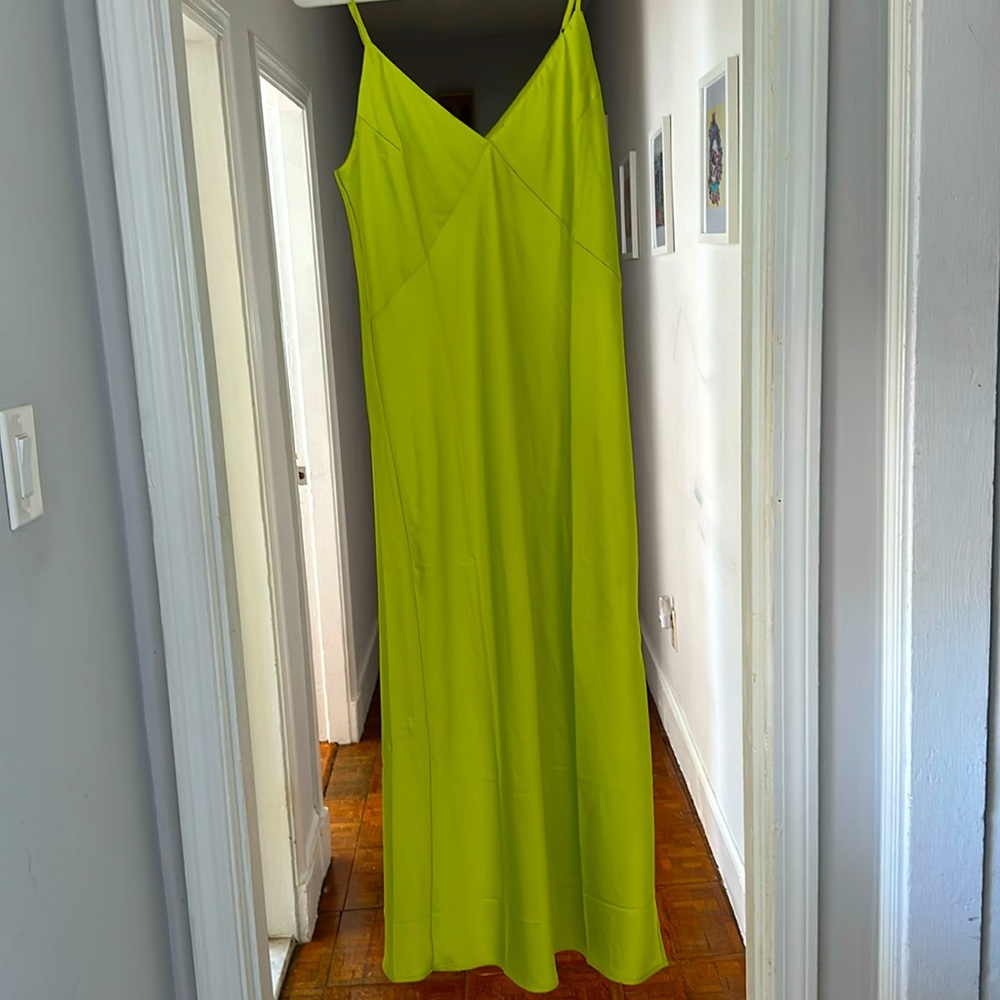 NWOT Large neon green A New Day-Target slip dress